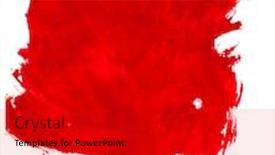  Presentation with watercolor design - Slide set featuring red-paint-artistic-dry-brush background and a black colored foreground