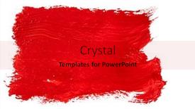  Presentation with paint brush - Beautiful presentation theme featuring red-paint-artistic-dry-brush backdrop and a crimson colored foreground
