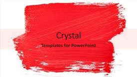  Presentation with paint brush brash and red - Theme featuring red paint brush texture isolated background and a red colored foreground