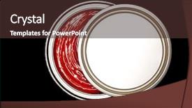  Presentation with red and black - Beautiful PPT layouts featuring red paint can from above backdrop and a tawny brown colored foreground