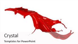  Presentation with paint - PPT theme with red paint splash isolated background and a white colored foreground