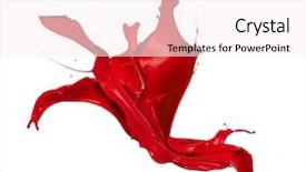  Presentation with paint - PPT theme having watering can grass old straw hat - garden tools near the green background and a tawny brown colored foreground.