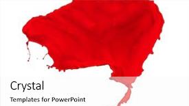  Presentation with paint splatter - Cool new slide deck with red paint splash isolated backdrop and a white colored foreground