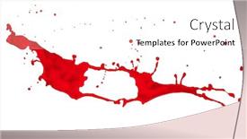  Presentation with splash - PPT theme featuring red-paint-splash-isolated background and a white colored foreground