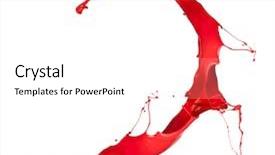  Presentation with splash - Presentation consisting of red paint splash isolated background and a white colored foreground