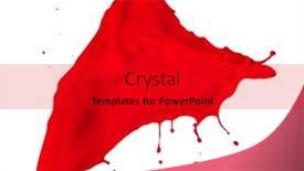 Presentation with splash - Cool new PPT theme with red-paint-splash-isolated backdrop and a crimson colored foreground