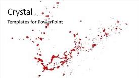  Presentation with paint splatter - Slide deck having red paint splash isolated background and a white colored foreground