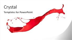  Presentation with splash - Presentation theme enhanced with red paint splash isolated background and a white colored foreground