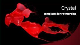  Presentation with ink splash - Colorful slide deck enhanced with red paint splash isolated backdrop and a  colored foreground