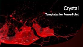  Presentation with paint - Beautiful slide deck featuring red paint splash isolated backdrop and a black colored foreground