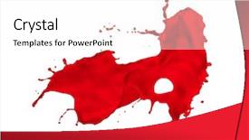  Presentation with splash - Colorful theme enhanced with red paint splash isolated backdrop and a white colored foreground