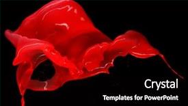  Presentation with splash - PPT layouts featuring red paint splash isolated background and a black colored foreground