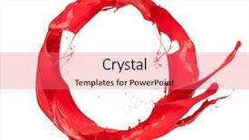  Presentation with circle - Colorful presentation theme enhanced with red paint splashes circle isolated backdrop and a coral colored foreground