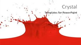  Presentation with splashing - PPT layouts consisting of red-paint-splashing-isolated background and a white colored foreground