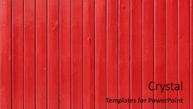  Presentation with paint brush brash and red - Audience pleasing slides consisting of red painted wooden fence panels backdrop and a red colored foreground