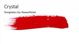  Presentation with paint brush - PPT theme featuring red paintt - paint brush texture isolated background and a white colored foreground