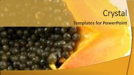  Presentation with papaya - Slide deck with red papaya 5 background and a yellow colored foreground