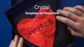  Presentation with broken heart - PPT theme with red-paper-broken-heart background and a navy blue colored foreground