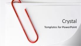  Presentation with paper - Colorful PPT layouts enhanced with red paper clip attached backdrop and a white colored foreground