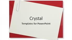  Presentation with envelope - Amazing presentation theme having red paper envelope with blank backdrop and a sky blue colored foreground