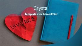  Presentation with divorce - Beautiful PPT layouts featuring red-paper-heart backdrop and a ocean colored foreground