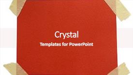  Presentation with note - Theme featuring red paper note with sticky background and a crimson colored foreground