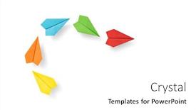  Presentation with business competition - Presentation theme enhanced with red-paper-plane-leader-concept background and a white colored foreground