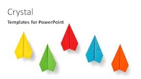  Presentation with business competition - Presentation consisting of red-paper-plane-leader-concept background and a white colored foreground