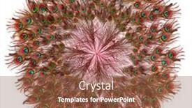  Presentation with mandala - Presentation theme featuring red-peacock-tail-decoration background and a tawny brown colored foreground