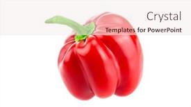  Presentation with pepper - Beautiful presentation design featuring red-pepper-isolated-on-white backdrop and a sky blue colored foreground