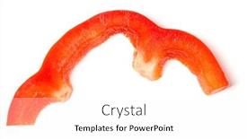  Presentation with pepper - Cool new PPT theme with red-pepper-slice-part-isolated backdrop and a white colored foreground