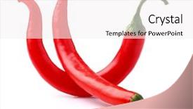  Presentation with peppers - Slide set having red peppers background and a white colored foreground