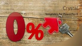  Presentation with percent - Theme with red-percent-sign-and-model background and a coral colored foreground