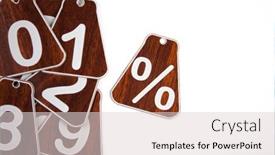  Presentation with red banner - Amazing PPT theme having red-percentage-sign-abstract-background backdrop and a lemonade colored foreground