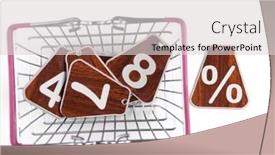  Presentation with percentage - Slide set consisting of red-percentage-sign-abstract-background background and a light gray colored foreground