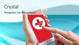  Presentation with futuristic - Cool new PPT layouts with red abstract composition curved - hand holding smartphone against futuristic backdrop and a cool aqua colored foreground