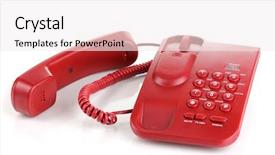  Presentation with red and white - Audience pleasing presentation consisting of red phone isolated on white backdrop and a white colored foreground