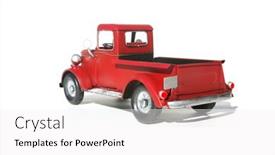  Presentation with truck - Slide deck featuring red-pick-up-truck-vintage background and a white colored foreground