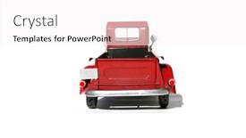  Presentation with vintage filipino - Audience pleasing PPT layouts consisting of red-pick-up-truck-vintage backdrop and a white colored foreground