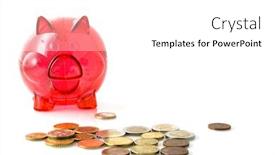  Presentation with piggy bank - Audience pleasing presentation consisting of red-piggy-bank-for-saving backdrop and a white colored foreground