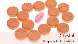  Presentation with lozenges - Presentation theme consisting of red-pill-among-orange-favored background and a  colored foreground