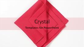  Presentation with red - PPT theme featuring red place mat on white background and a red colored foreground