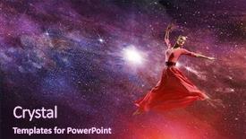  Presentation with red planet - PPT theme featuring red planet - dance is her passion background and a  colored foreground