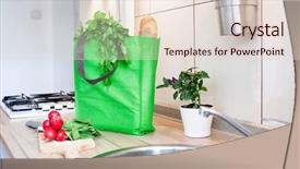  Presentation with red planet - Slide deck consisting of red planet - ecological shopping bag with fresh background and a lemonade colored foreground