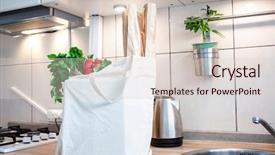  Presentation with red planet - Colorful slide deck enhanced with red planet - ecological shopping bag with fresh backdrop and a lemonade colored foreground