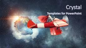  Presentation with deliver - Cool new presentation theme with red planet - santa hurrying up to deliver backdrop and a tawny brown colored foreground