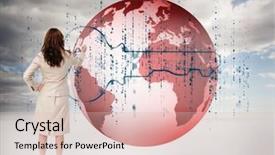  Presentation with red planet - PPT layouts with red planet with blue background and a lemonade colored foreground