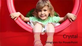  Presentation with plastic waste dumping site - Amazing presentation theme having red plastic hole on playground backdrop and a crimson colored foreground