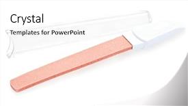  Presentation with nail - Cool new presentation with red-plastic-nail-emery-board backdrop and a white colored foreground