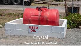  Presentation with used cars - Slides with red-plastic-tank-to-store background and a gray colored foreground